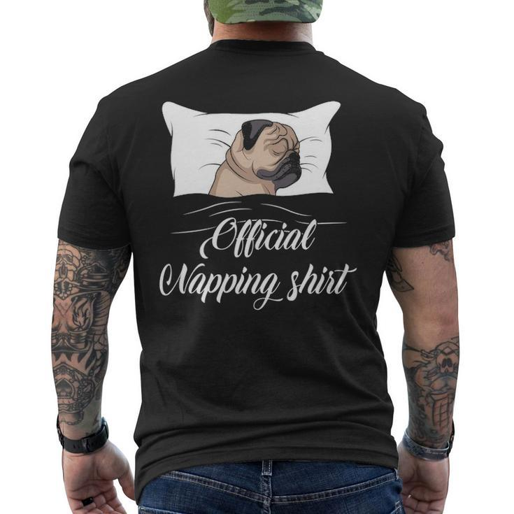 Sleeping Pug Pyjamas Official Napping Men's T-shirt Back Print