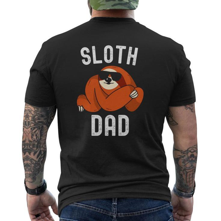 Sloth Dad Father's Day Men Sloth Daddy Sloth Lover Lazy Mens Back Print T-shirt