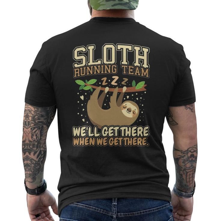 Sloth Running Team Sloth Men's T-shirt Back Print