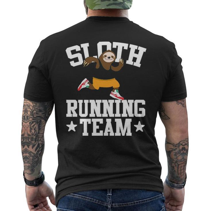 Sloth Running Team Running Men's T-shirt Back Print