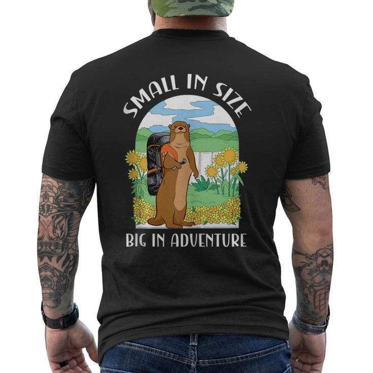 Small In Size Big In Adventure For Weasel Lovers Men's T-shirt Back Print