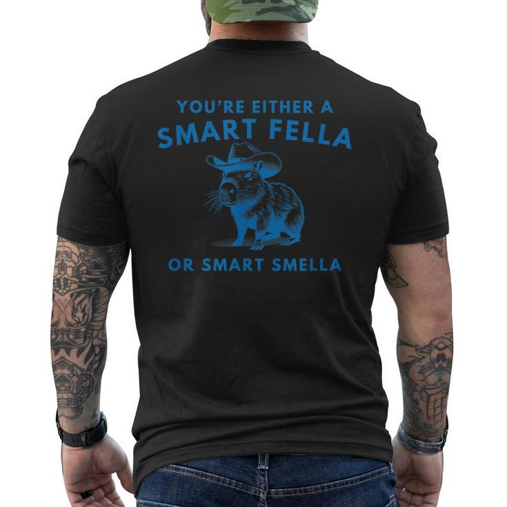 Are You A Smart Fella Or Fart Smella Vintage Style Cabybara Men's T-shirt Back Print