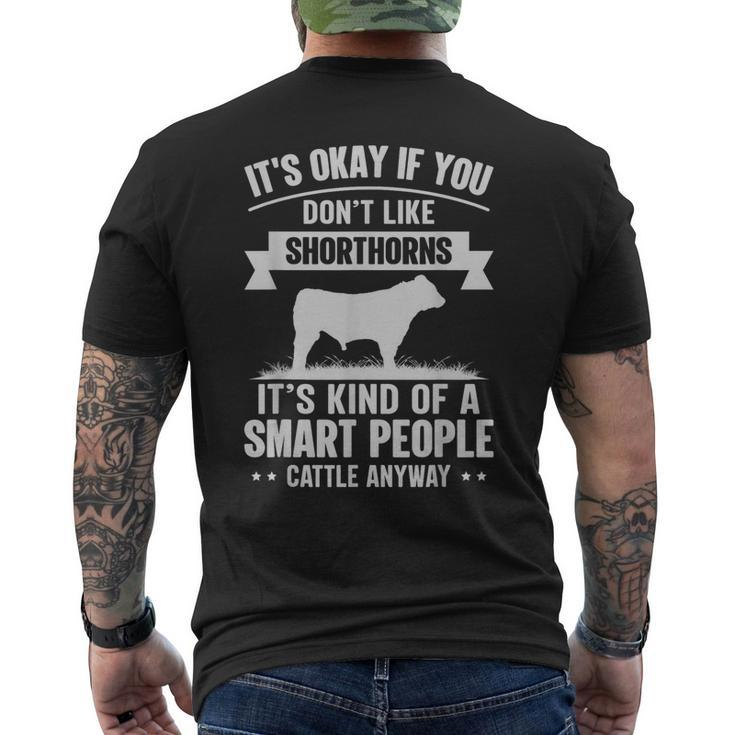 Smart People Cattle Farmer Cow Breed Shorthorns Men's T-shirt Back Print