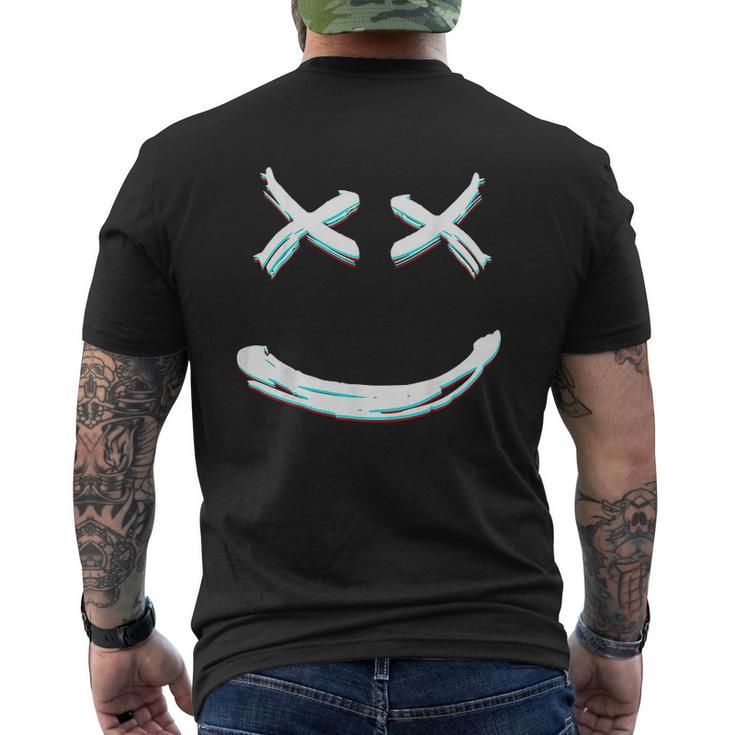 Smile Face X Eyes Mens Back Print T-shirt - Thegiftio UK
