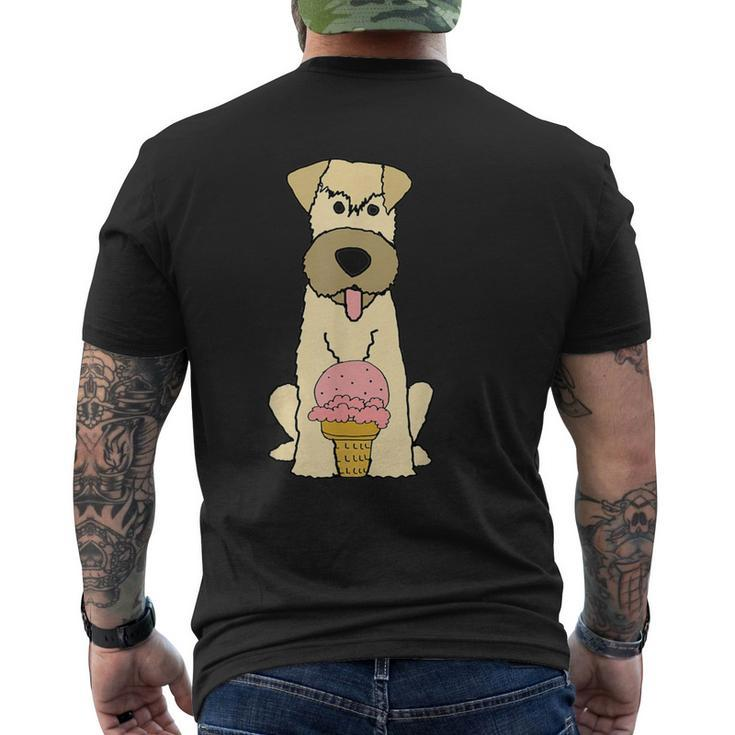 Smilepetsa Wheaten Terrier Dog With Ice Cream Men's T-shirt Back Print