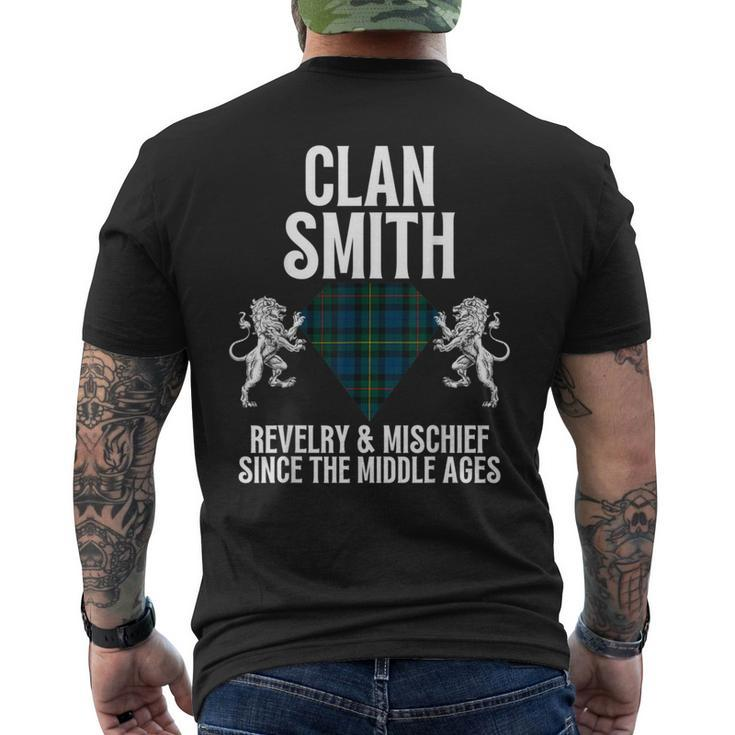 Smith Clan Scottish Name Coat Of Arms Tartan Family Party Men's T-shirt Back Print