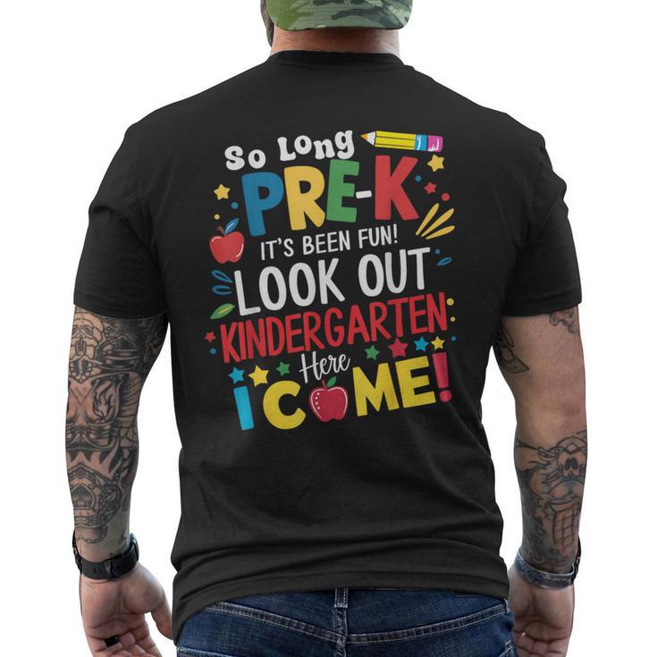 So Long Pre K Kindergarten Here Graduate Last Day Of School Men's T-shirt Back Print