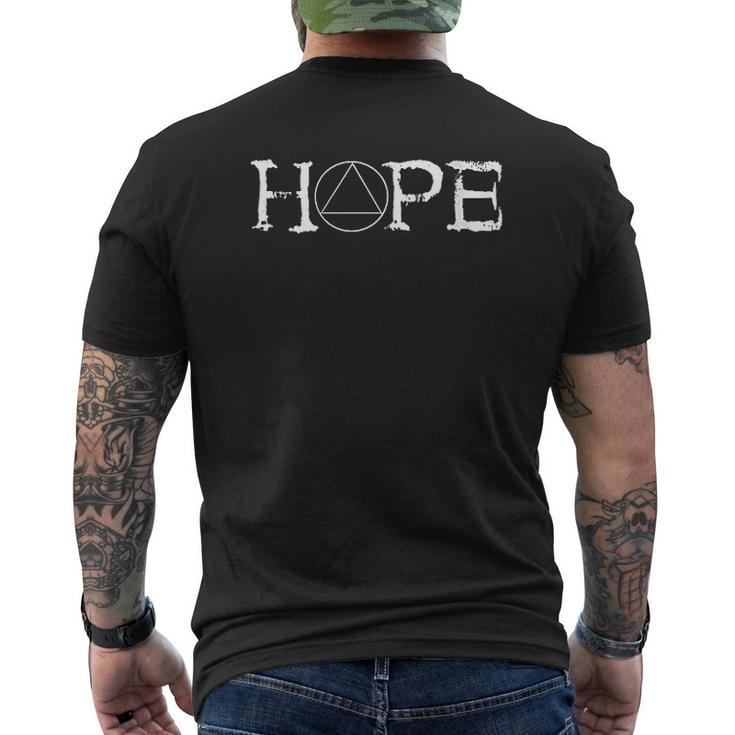 Sobriety Hope Recovery Alcoholic Sober Recover Aa Support Mens Back Print T-shirt