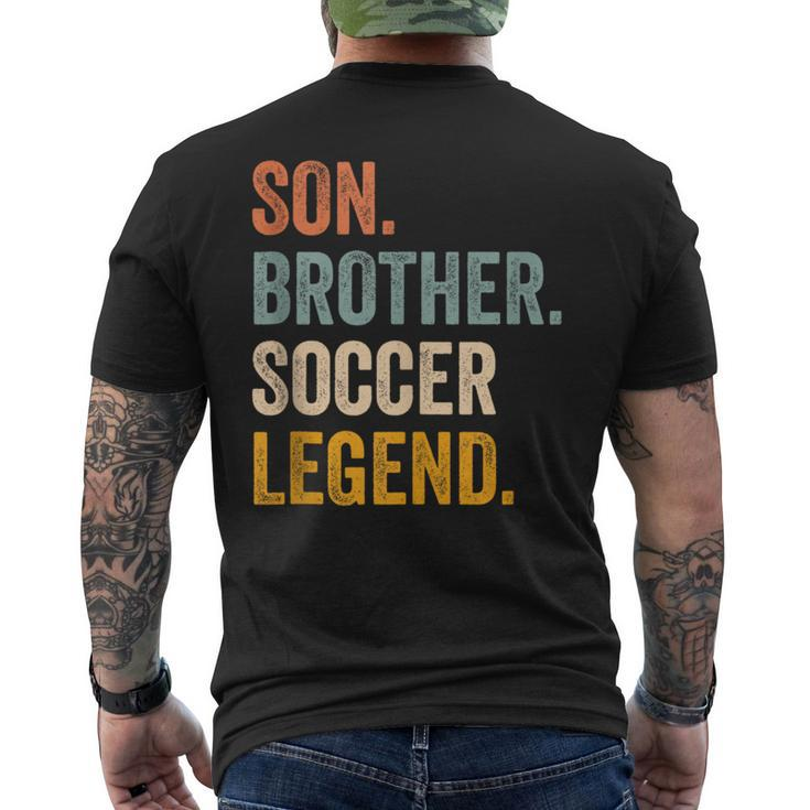 Soccer For Boys 8-12 Retro Son Brother Soccer Men's T-shirt Back Print