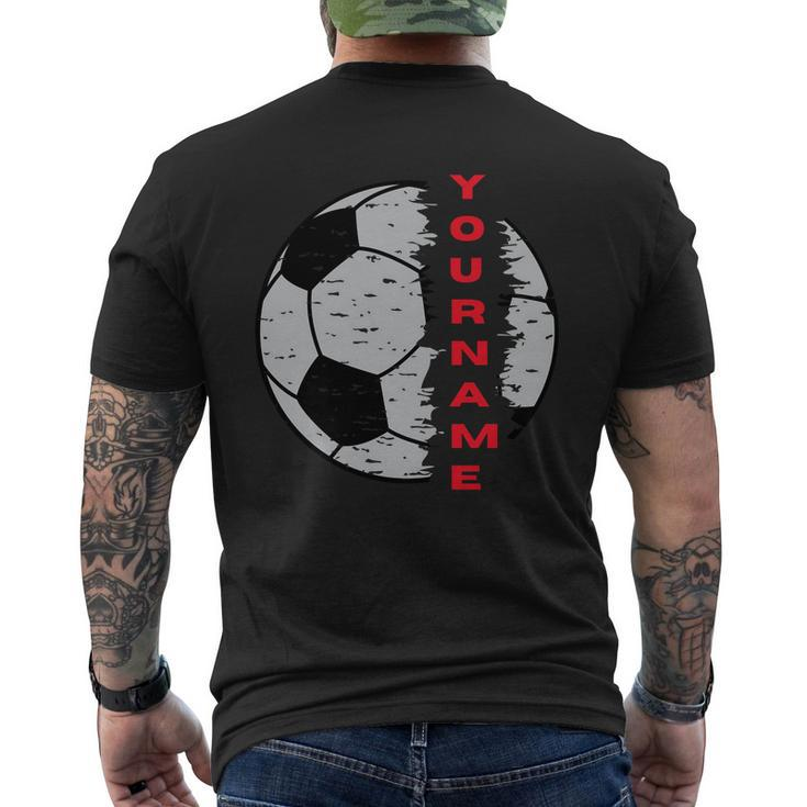 Soccer Custom Name Vintage Sport Lover Sport Player Personalized Mens Back Print T-shirt