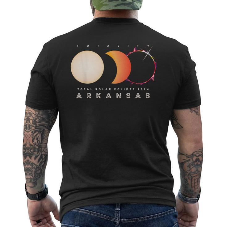 Solar Eclipse 2024 Arkansas Total Eclipse America Graphic Men's T-shirt Back Print