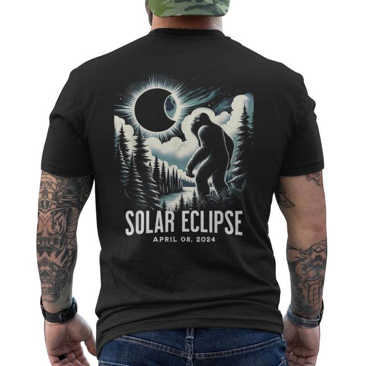 Solar Eclipse 2024 Bigfoot Men's T-shirt Back Print