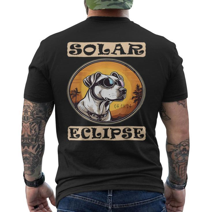 Solar Eclipse 2024 Dog Total Solar Astronomy Men's T-shirt Back Print