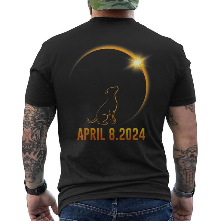 Solar Eclipse 2024 Dog Totality Men's T-shirt Back Print