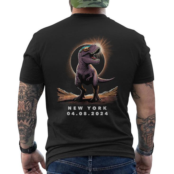 Solar Eclipse 2024 New York Solar Eclipse Glasses Men's T-shirt Back Print