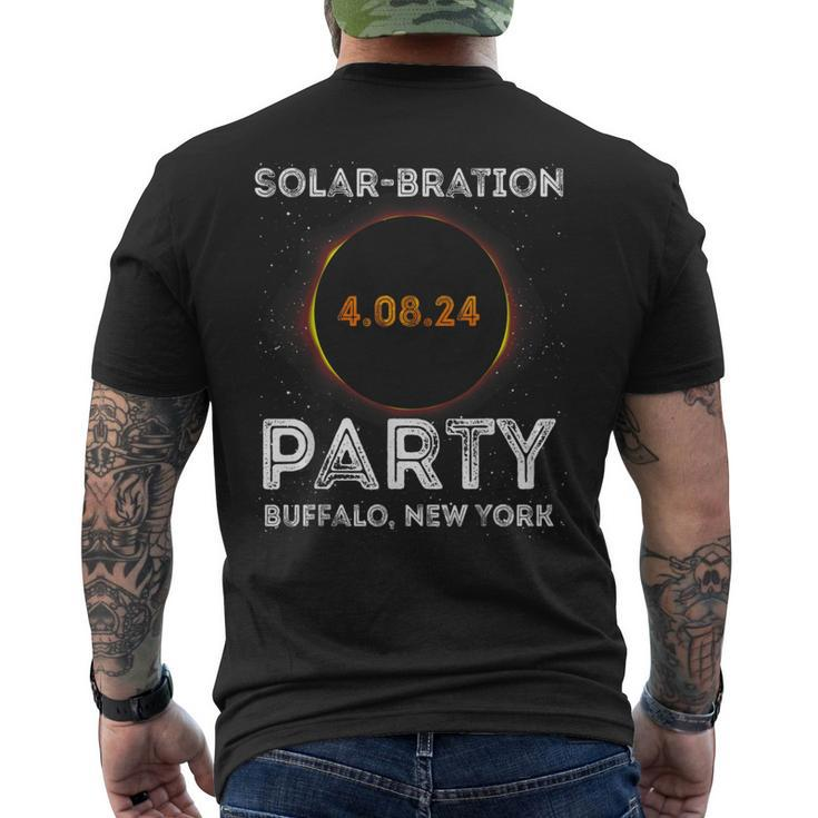 Solar Eclipse 2024 Solar-Bration Party Buffalo New York Men's T-shirt Back Print