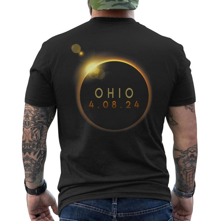 Solar Eclipse 2024 State Ohio Total Solar Eclipse Men's T-shirt Back Print