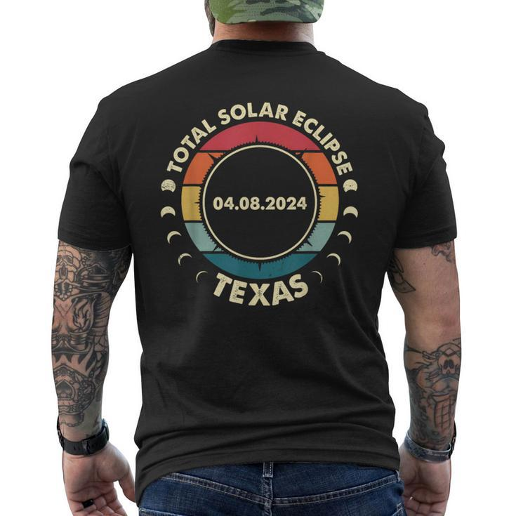 Solar Eclipse 2024 Texas Solar Eclipse 2024 2 Solar Men's T-shirt Back Print