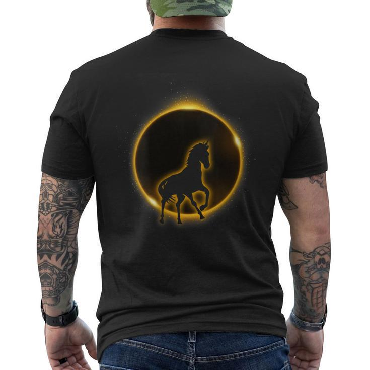 Solar Eclipse 2024 Total April 8 2024 Unicorn Men's T-shirt Back Print