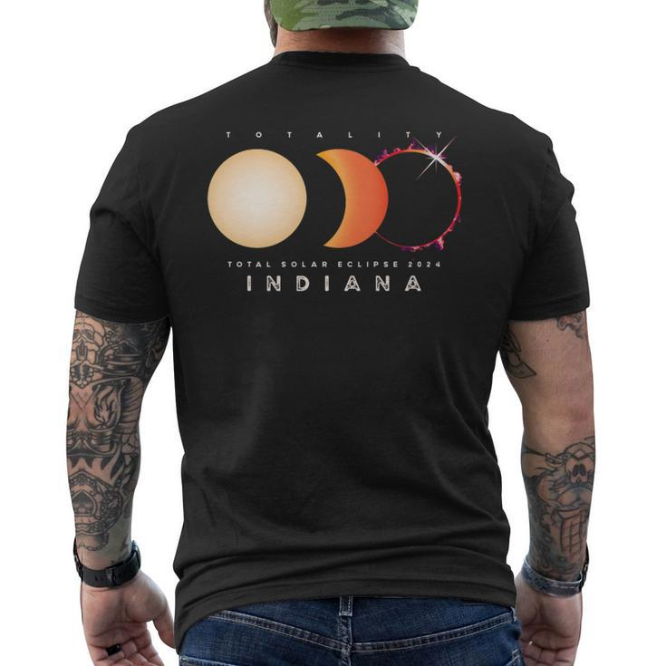 Solar Eclipse 2024 Total Eclipse Indiana America Graphic Men's T-shirt Back Print