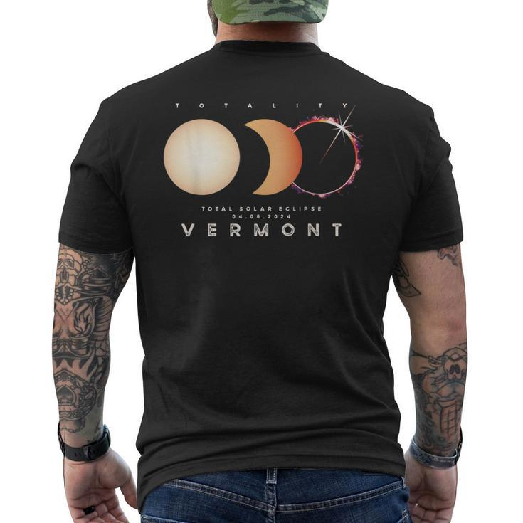 Solar Eclipse 2024 Vermont Total Eclipse American Graphic Men's T-shirt Back Print