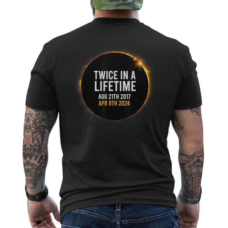 Solar Eclipse Apr 8 2024 Totality Twice Times In A Lifetime Men's T-shirt Back Print