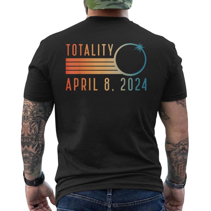 Solar Eclipse April 8 2024 Totality Solar Eclipse Men's T-shirt Back Print