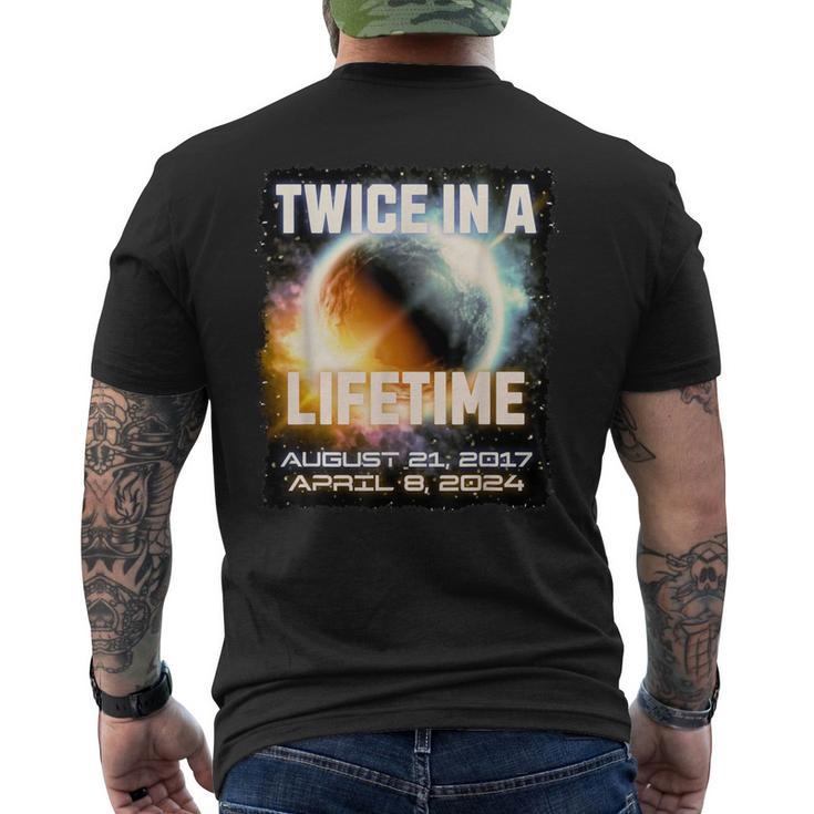 Solar Eclipse Twice In Lifetime 2024 Solar Eclipse Astronomy Men's T-shirt Back Print