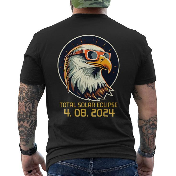 Solar Eclipsetwice In Lifetime 2024 Solar Eclipse Bald Eagle Men's T-shirt Back Print
