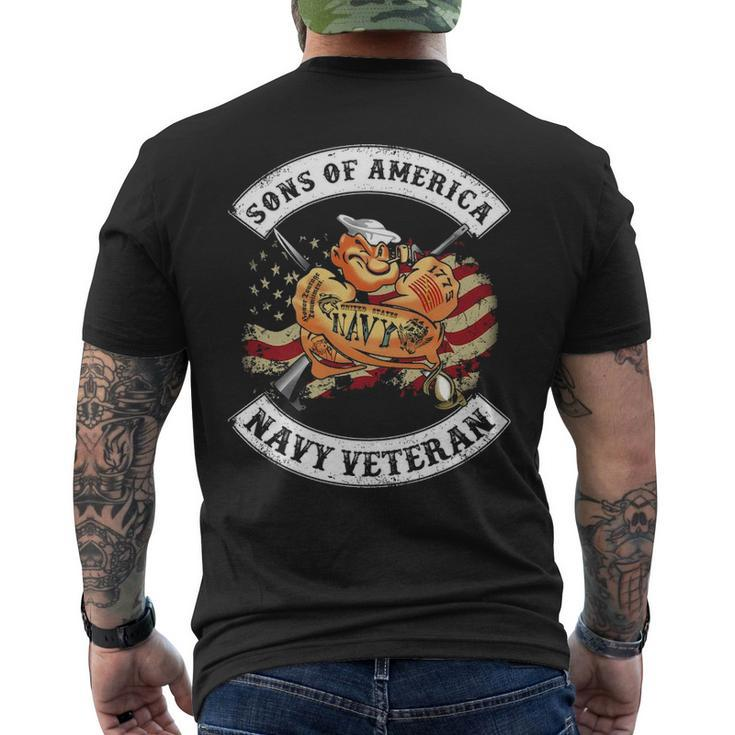 Son Of America Navy Veteran Men's T-shirt Back Print