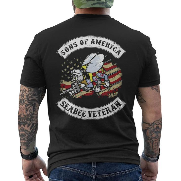 Son Of America Seabee Veteran Men's T-shirt Back Print