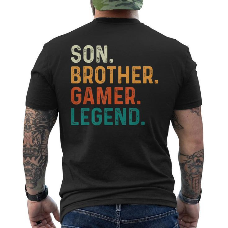 Son Brother Gamer Legend Gaming Men's T-shirt Back Print