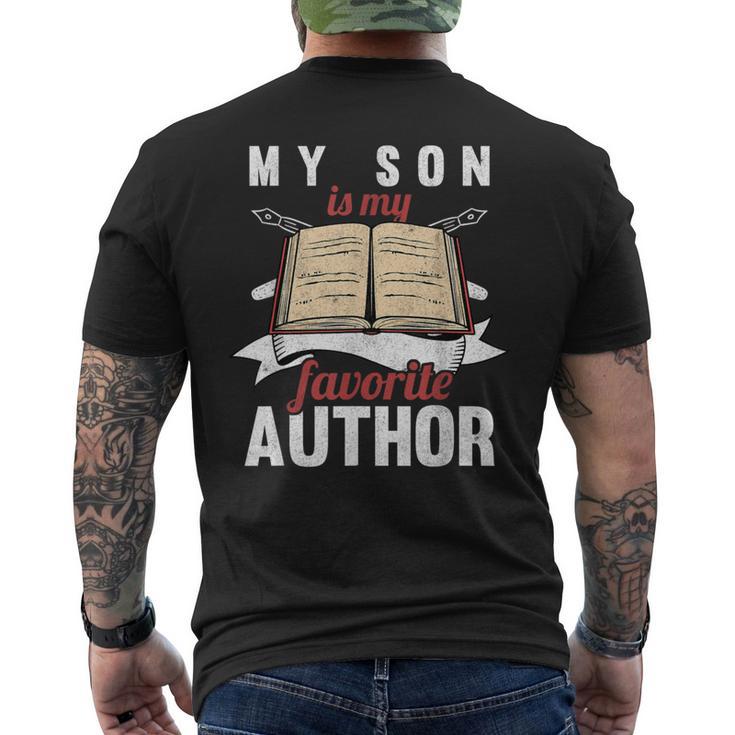 My Son Is My Favorite Author Parents Of Writer Men's T-shirt Back Print