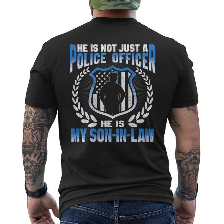 My Son-In-Law Is A Police Officer Proud Police Parent-In-Law Men's T-shirt Back Print