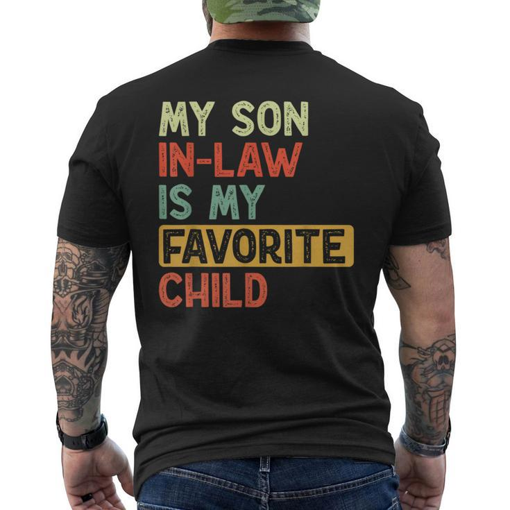 My Son In Law Is My Favorite Child Vintage Son In Law Men's T-shirt Back Print