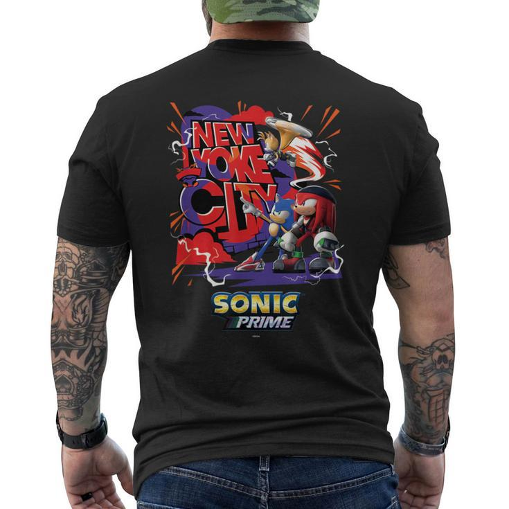 Sonic Prime New Yoke City Trio Men's T-shirt Back Print