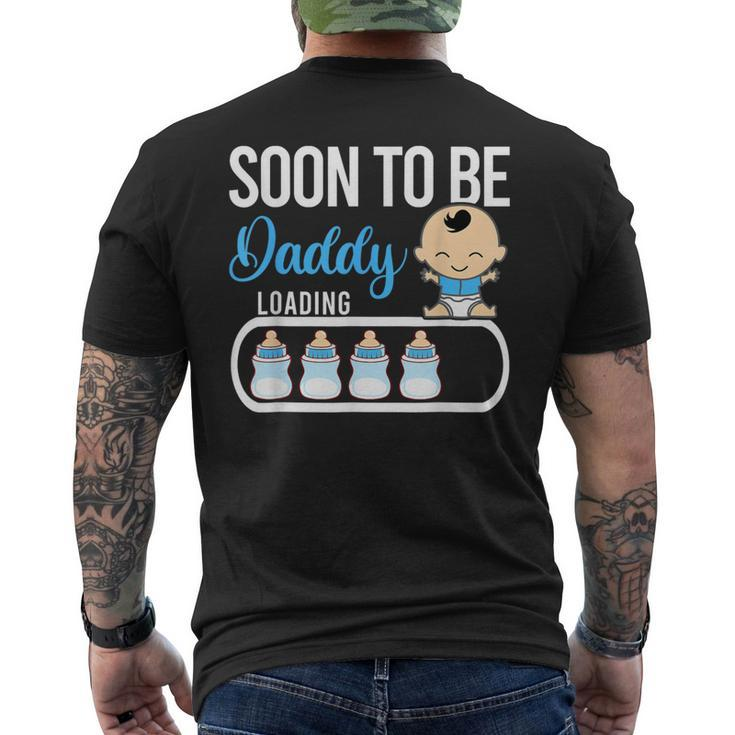 Soon To Be Daddy Boy Pregnancy Announcement Dad Father Men Men's T-shirt Back Print