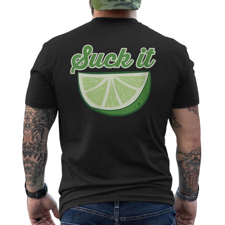 Sour Lime Suck It Citrus Lime Men's T-shirt Back Print