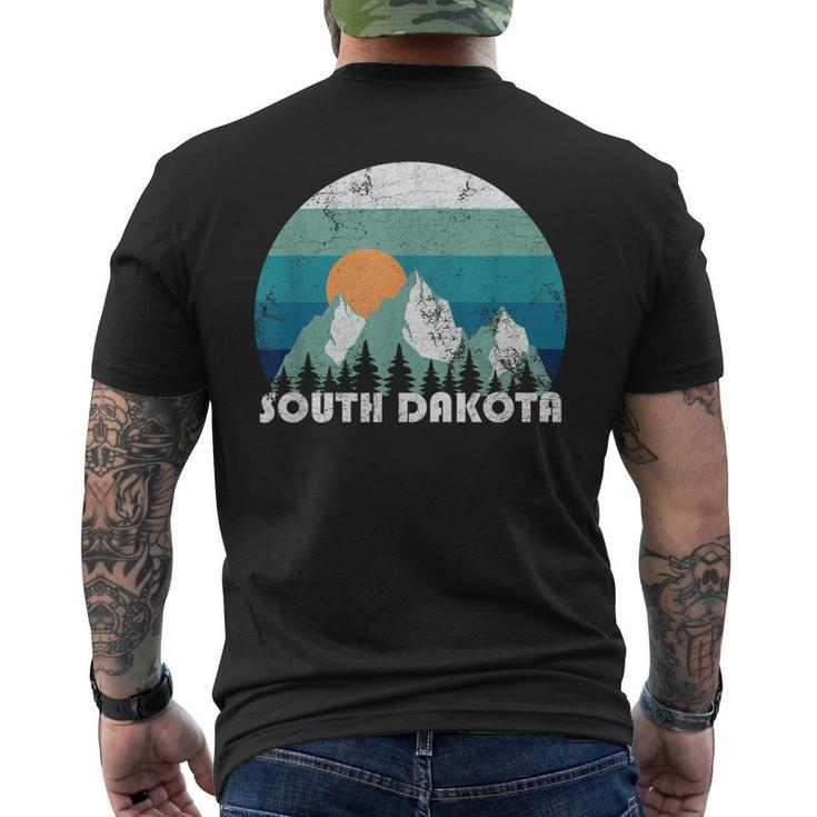 South Dakota State Retro Vintage Men's T-shirt Back Print