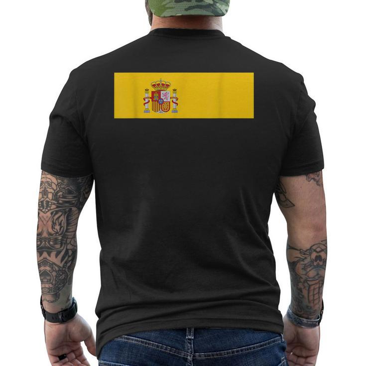 Spain 2021 Flag Love Soccer Football Fans Support Men's T-shirt Back Print