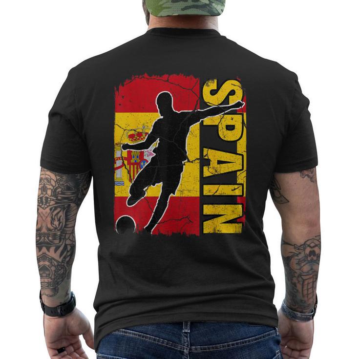 Spain Soccer Team Spanish Flag Jersey Football Fans Men's T-shirt Back Print