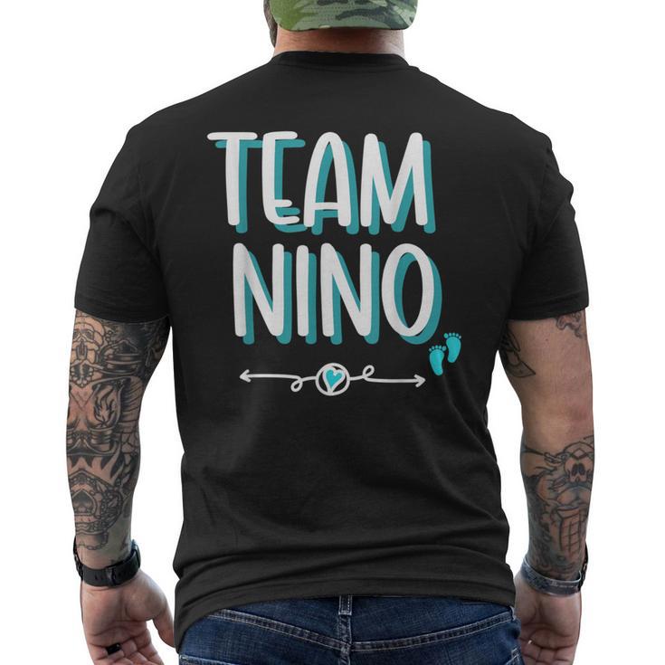 Spanish Gender Reveal Team Niño Boy Mexican Baby Party Men's T-shirt Back Print