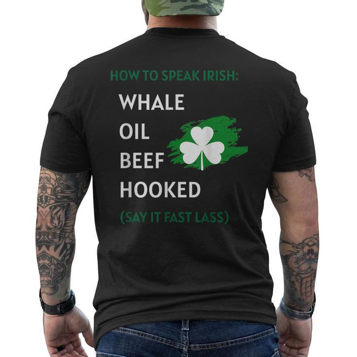 How To Speak Irish Shirt St Patricks Day Shirts Mens Back Print T-shirt