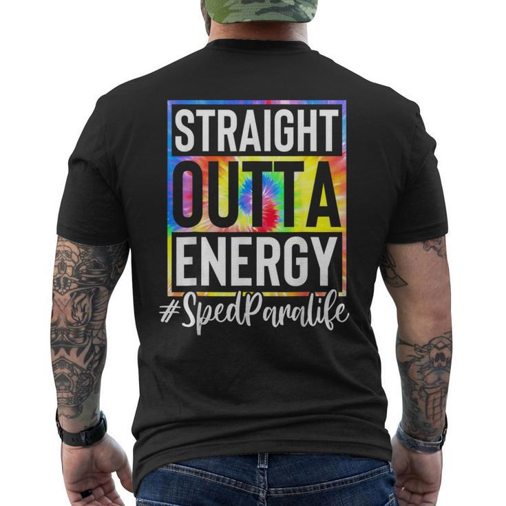Sped Para Straight Outta Energy Sped Para Life Tie Dye Men's T-shirt Back Print