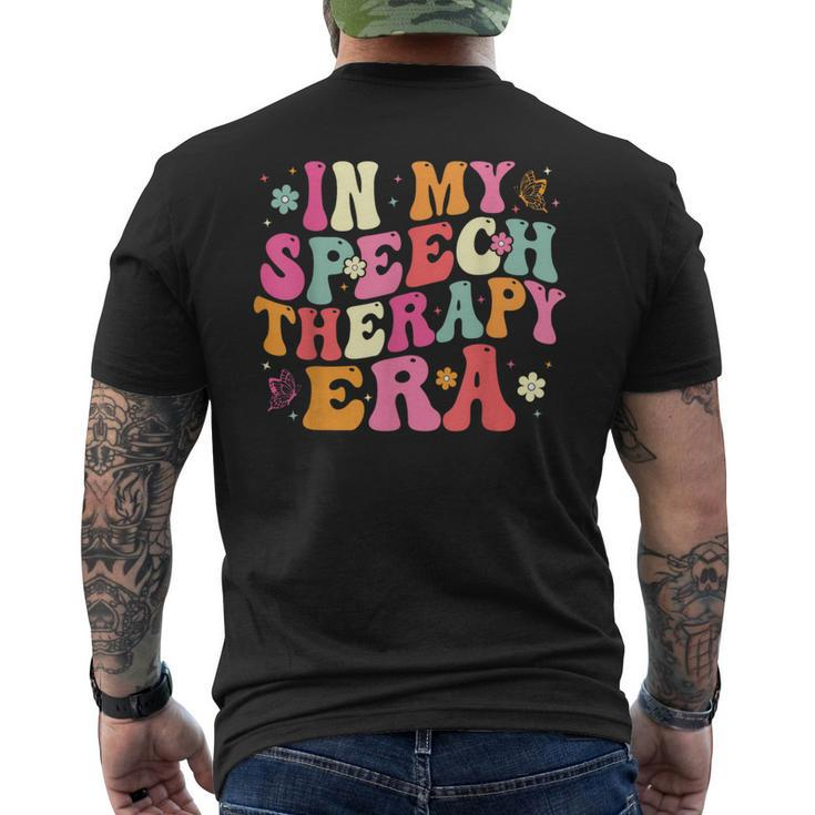 In My Speech Therapy Era Slp Speech Language Pathologist Men's T-shirt Back Print