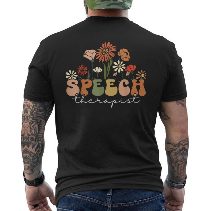 Speech Therapy Speech Language Pathologist Therapist Slp Men's T-shirt Back Print