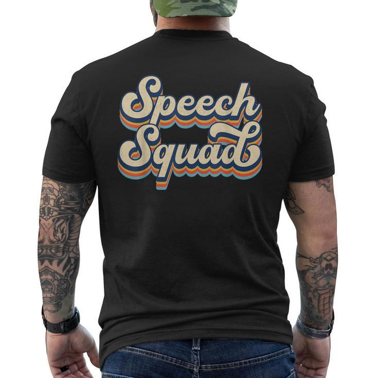 Speech Squad Slp Speech Language Pathologist Speech Therapy Men's T-shirt Back Print