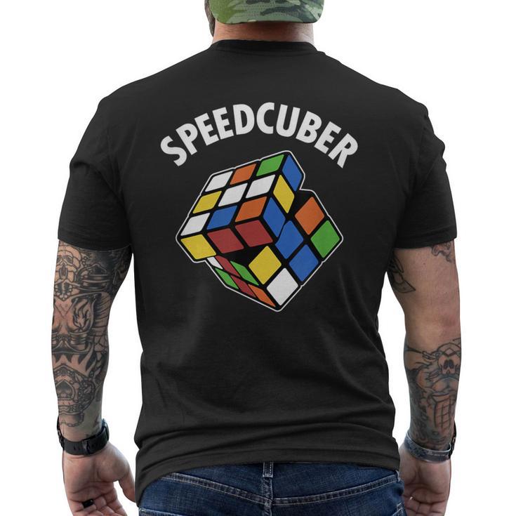 Speedcuber Speedsolving Speedcubing Cubing Cuber Speed Cuber Men's T-shirt Back Print