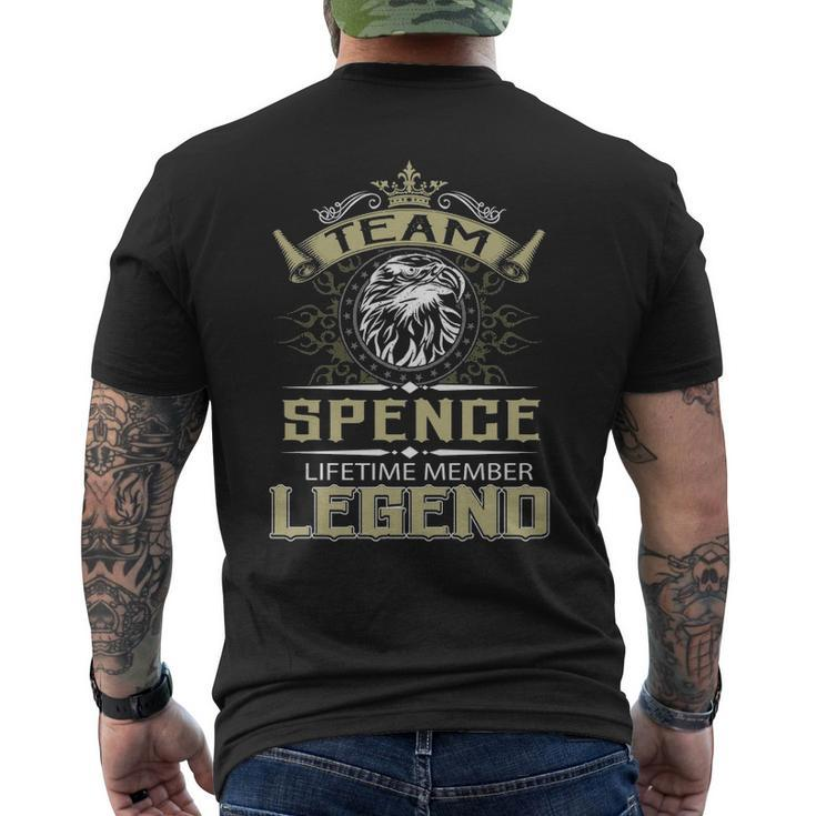 Spence Name Team Spence Lifetime Member Legend Mens Back Print T-shirt
