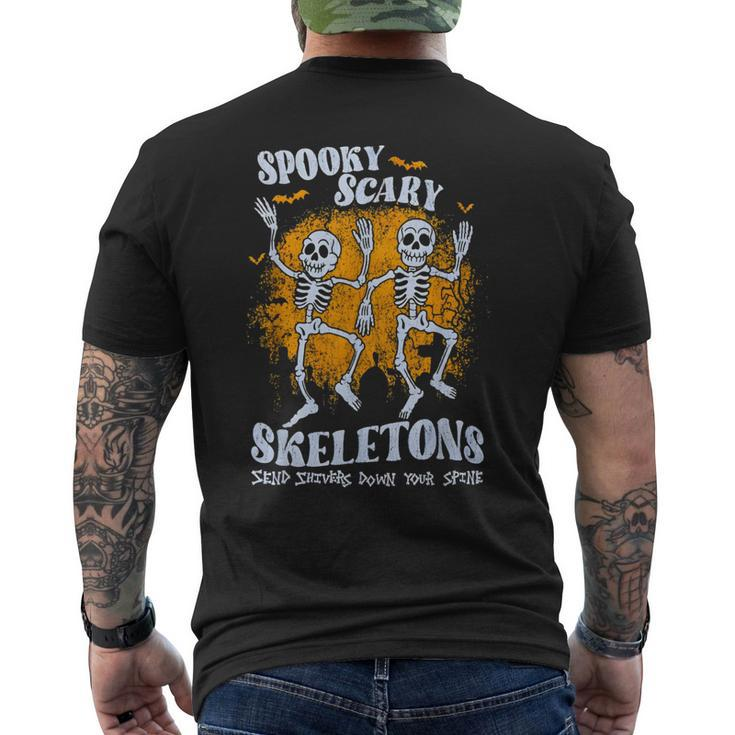 Spooky Scary Skeletons Send Shivers Down Your Spine Men's T-shirt Back Print